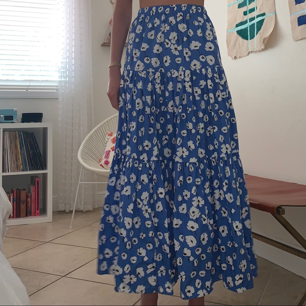 Zara Floral Print Maxi Skirt (USA XS-S)